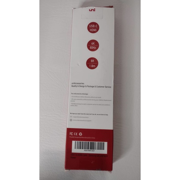 UNI Usb-C to HDMI Cable 4K 60HZ 6FT 1.8M - Picture 2 of 3